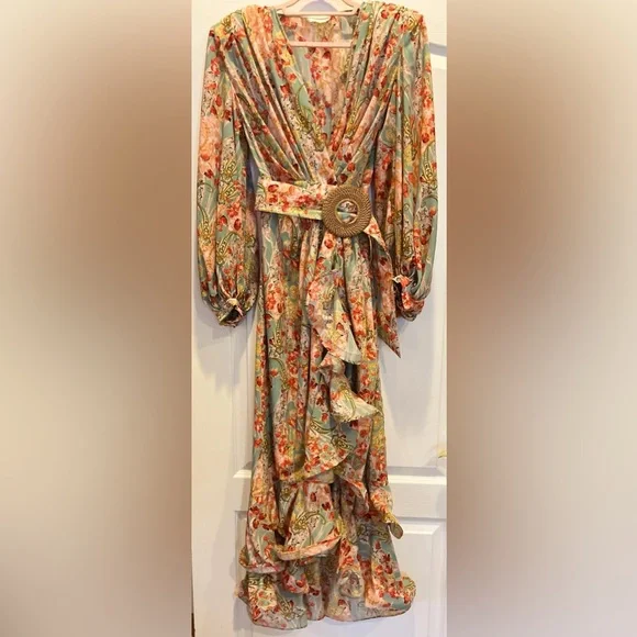 BRONX AND BANCO Luisa Floral Balloon Sleeve Hi-Lo Dress Size M US 6 SOLD OUT - Picture 5 of 16